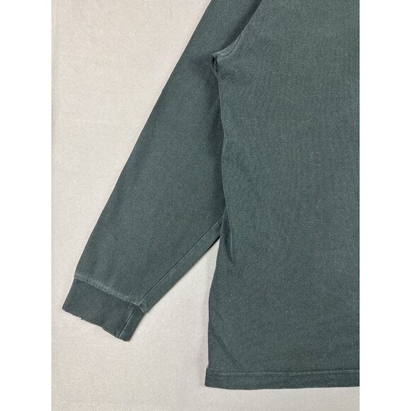 Rare Vintage 90s Nike Swoosh Mock Neck Iowa Hawkeyes Black Longsleeve 2XL NCAA - Picture 5 of 10